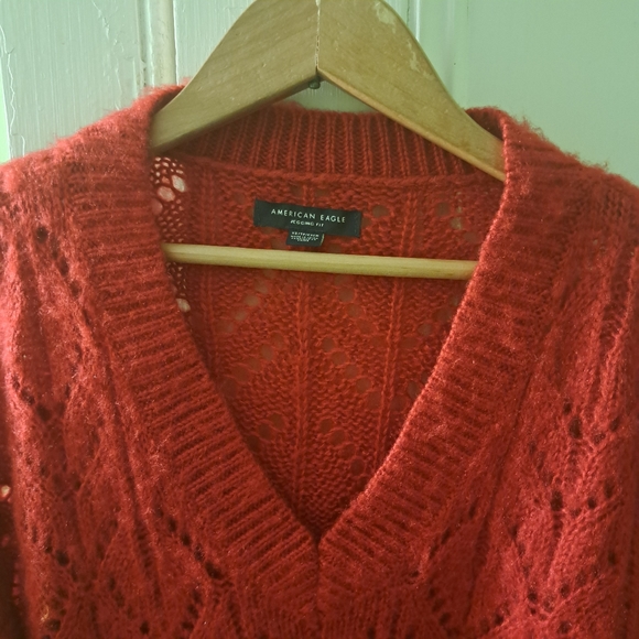 American Eagle V-Neck Knit Sweater - Picture 5 of 13